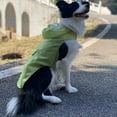 thumbnail image 3 of Zhuge Waterproof Dog Raincoat, Reflective Lightweight Pet Rain Clothes with Poncho Hood (M, Green B), 3 of 4