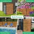 thumbnail image 5 of Slsy Air Conditioner Fence Outdoor Privacy Screens, 1 Panel 38" W x 60" H Wood Fence Panels Trash Can Fence with Metal Stakes, Pool Equipment Enclosure Fence for Outside, 5 of 7