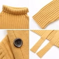 thumbnail image 6 of PIKADINGNIS Autumn Winter Turtleneck Sweater Women Korean Chic Button Solid Knit Womens Jumper Fashion Split Ribbed Pullovers, 6 of 6