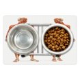 thumbnail image 1 of Human Anatomy Pet Mat for Food and Water, Male and Female Bodies with Inner Mass Build Display Muscle System Graphic Print, Non-Slip Rubber Mat for Dogs and Cats, 18" X 12", by Ambesonne, 1 of 2