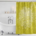 thumbnail image 2 of Boho Flowers Shower Curtain Set - 48" x 72" Washable Bathtub Curtain with 12 Hooks, Yellow Floral Vintage Bohemian Watercolor Waterproof Fabric Stall Shower Curtains for Bathroom/Bathtub Décor, 2 of 6
