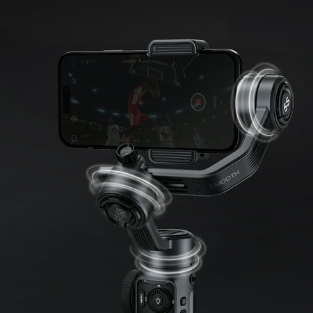 Zhiyun - Smooth 5S 3-Axis Gimbal Stabilizer Standard for Smartphones with detachable tri-pod stand - Gray
