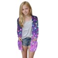 thumbnail image 2 of Pretxorve Kids Girls Cardigan Print Jacket Long Sleeve with Pockets Casual Outerwear, 2 of 4