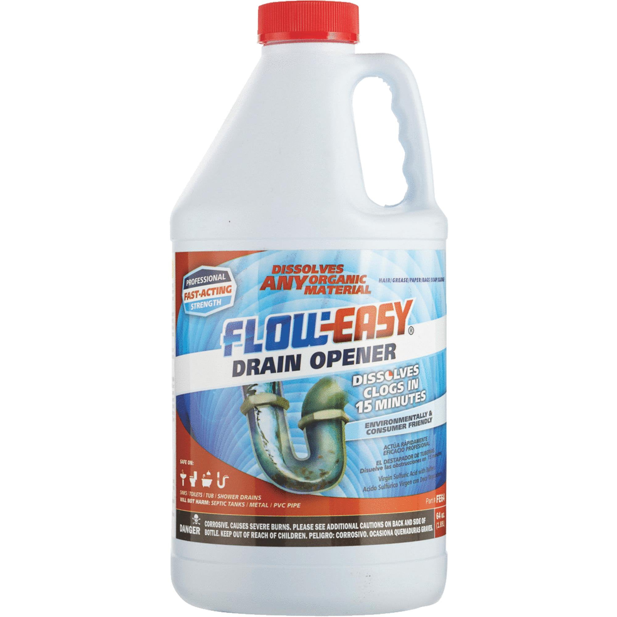 Floweasy Liquid Drain Opener 64 oz. Case Of 6