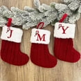 thumbnail image 4 of LShunze 7.48 Inches Monogram Christmas Stockings Red Velvet with White Super Soft Plush Cuff Embroidered Xmas Stockings Classic Personalized Stocking Decorations for Family Holiday Season Decor, 4 of 8