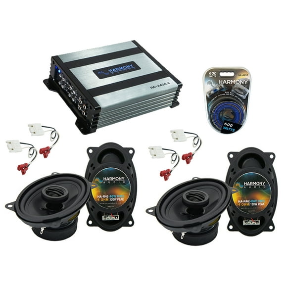 HA-R46 GMC Sierra 88-94 4x6" 120W, 800W Speaker Sub Amp & 10 Gauge Amp Kit