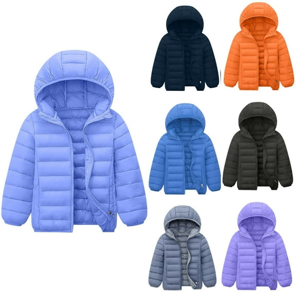 Fjofpr girls winter jacket Children's Lightweight Down Jacket For Boys And Girls Short Medium And Large Children's Jacket Coat Jacket