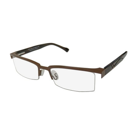 New Harry Lary's Ministry Mens Designer Half-Rim Brown / Multicolor Fabulous Made In France Frame Demo Lenses 54-18-135 Spring Hinges Eyeglasses/Glasses