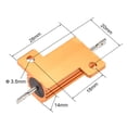 thumbnail image 3 of 25W 25 Ohm 5% Aluminum Housing Resistor Chassis Mounted Aluminum Case Wirewound Resistor Load Resistors Gold Tone 3 Pcs, 3 of 5