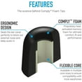 thumbnail image 4 of Comply Premium Replacement Foam Earphone Earbud Tips - Isolation T-500 (Black, 3 Pairs, Medium), 4 of 5