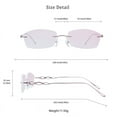 thumbnail image 3 of LifeArt Pure Titanium Frame Glasses/Blue Light Blocking Reading Glasses, Reduce Eyestrain, Stylish for Men and Women(Pink,+2.00 Magnification), 3 of 5