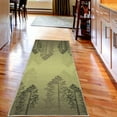 thumbnail image 2 of Country Decorative Rug, Pine Trees in the Forest on Foggy Seem Ombre Backdrop Wildlife Adventure Art, Quality Carpet for Bedroom Dorm and Living Room, 6 Sizes, Pale Green, by Ambesonne, 2 of 2