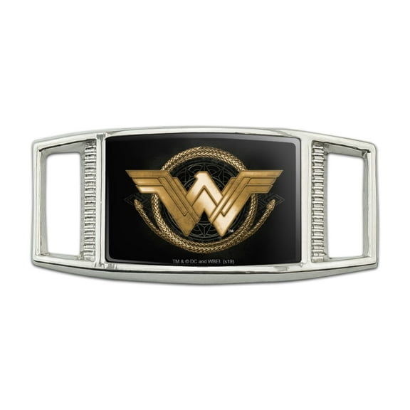 Wonder Woman Movie Golden Lasso Logo Rectangular Shoe Shoelace Shoe Lace Tag Runner Gym Charm Decoration