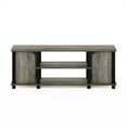 thumbnail image 4 of Furinno Brahms TV Stand with Shelves and Storage, French Oak/Black, 4 of 8