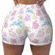 thumbnail image 2 of Fotbe Easter Colorful Rabbit Shorts Sin Costuras – Shorts Deportivos de Cintura Alta para Mujer, Elásticos para Gimnasio, Yoga, Running o Ciclismo-Medium, 2 of 8