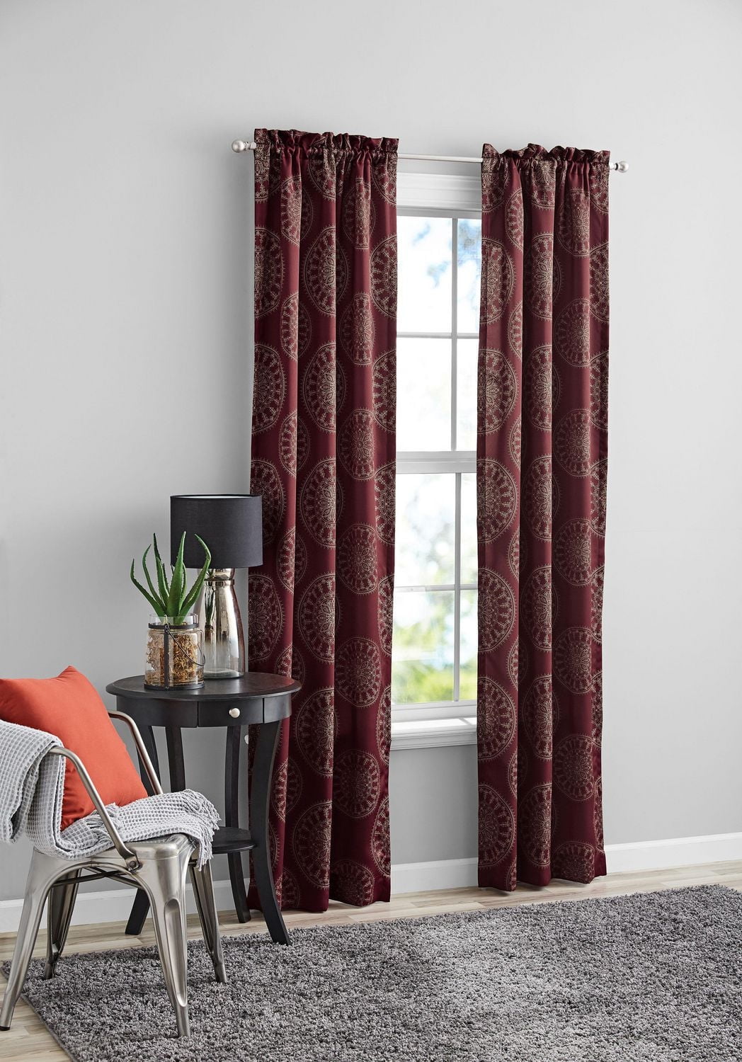 Mainstays Room Darkening 84" Rod Pocket Window Panel Pair