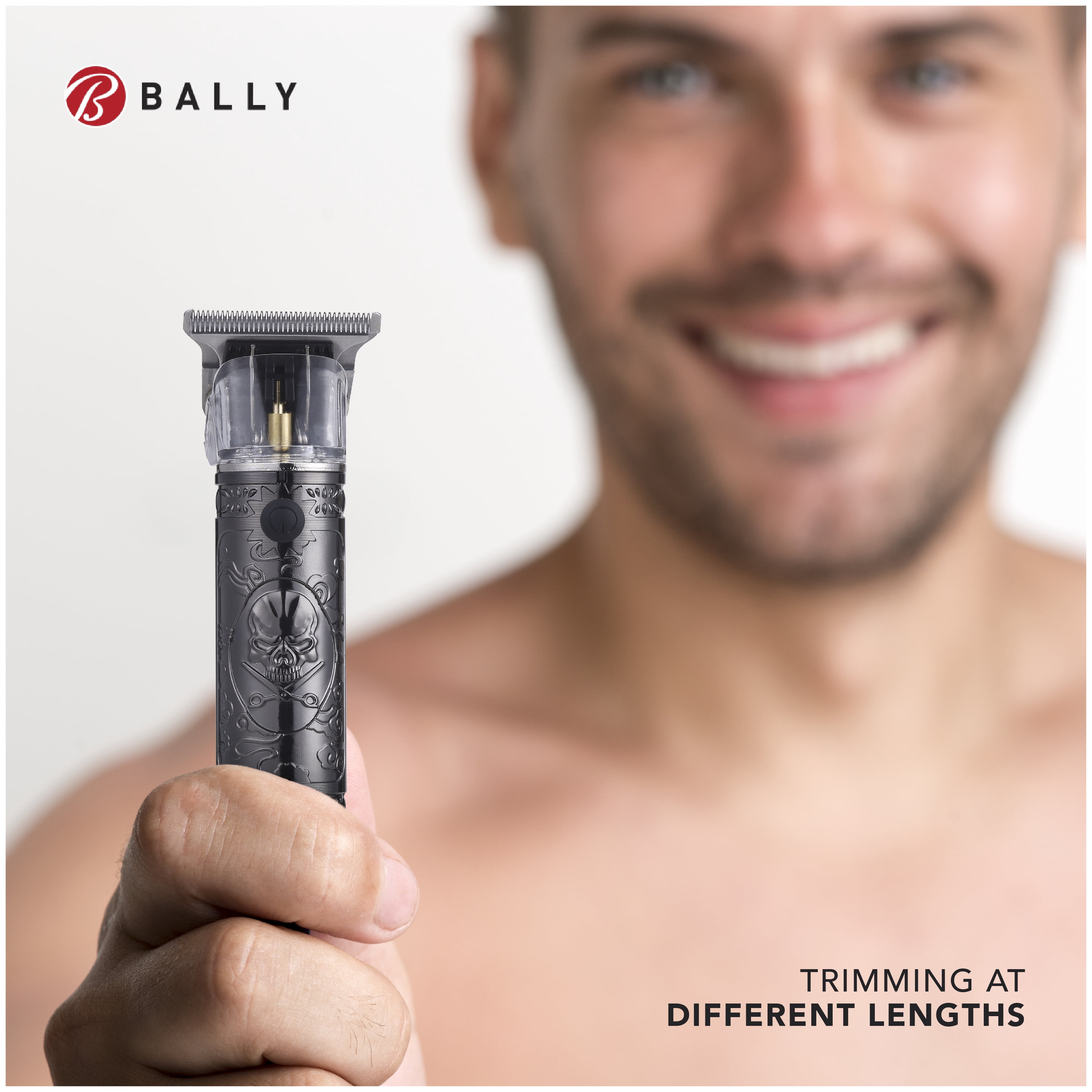 Bally's Stainless Steel T-Blade Cordless Rechargeable Men's Electric Hair Trimmer,