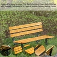 thumbnail image 4 of Gardenised Park Bench with Wooden Slats Seat and Backrest for 2 Persons Featuring Iron Frame and Legs - Perfect for Yard Patio Garden Balcony Deck Porch Playground and All Other Outdoor Spaces, 4 of 7