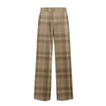 thumbnail image 4 of GrmtClth Men's Pajama Pants Ultra Lightweight Soft Plaid Night Pants Casual Lounge Pj Bottoms with Pocket and Drawstring Brown XXXL, 4 of 5