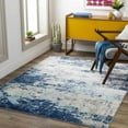 thumbnail image 3 of Mark&Day Area Rugs, 8x10 Bornwird Modern Abstract Marble Dark Blue Area Rug, White Dark Blue Marble Swirl Carpet for Living Room, Bedroom or Kitchen (7'10" x 10'3"), 3 of 7