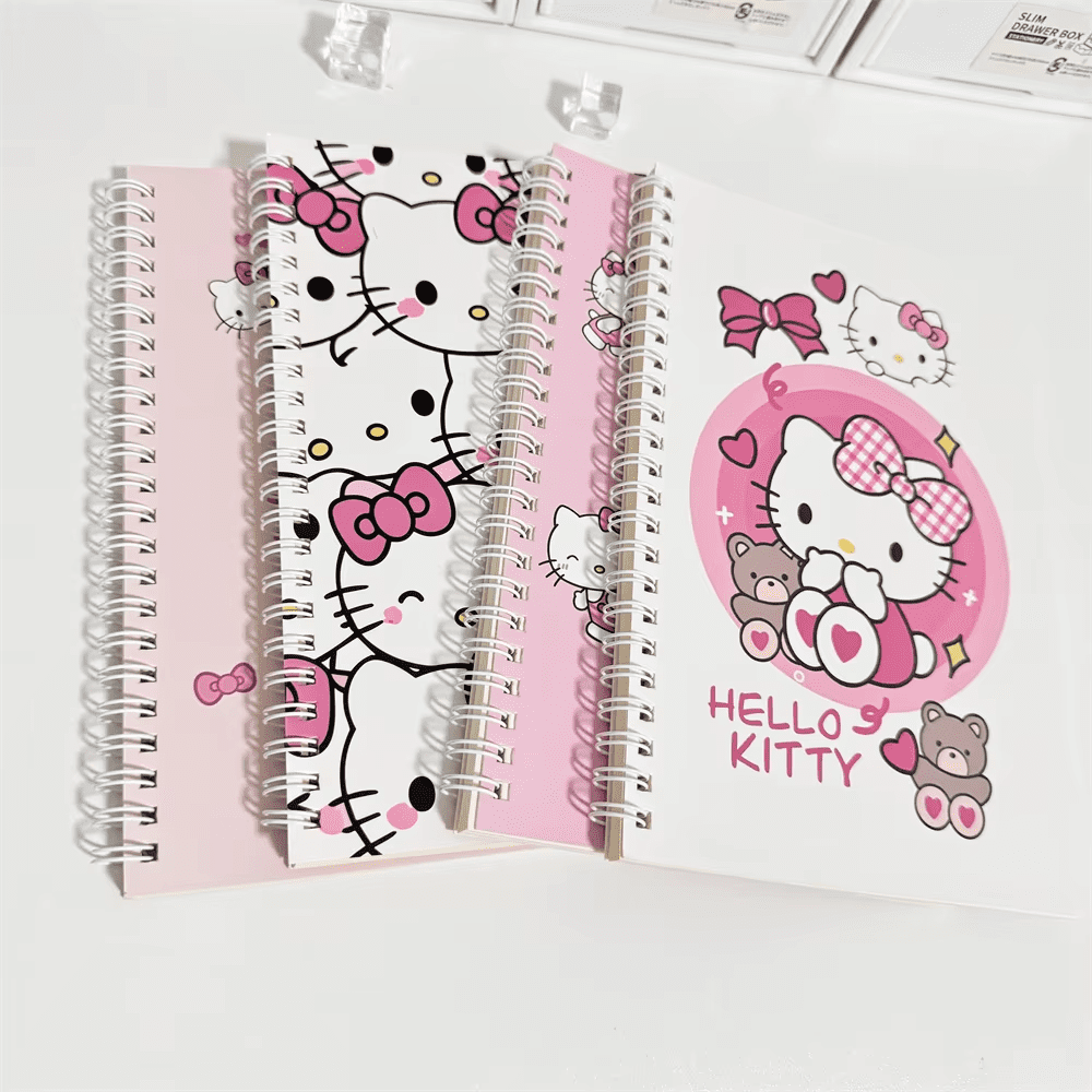 Sanrio Cartoon Cute Hello Kitty Notebook Stationery Portable Stationery Supplies Gift