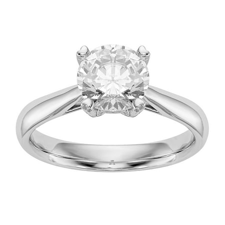Lover Radiant Ring (Radiant Fire® Certified Lab Grown 3/4 Ct Round Diamond Solitaire Engagement Ring, SI1/SI2 clarity, G H I color, in 14K Yellow)