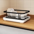 thumbnail image 4 of Kitchen Dish Drying Rack with Integrated Cutlery Holder and Efficient Tray for Organized Countertop, 4 of 4