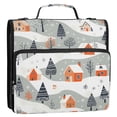 thumbnail image 5 of FORMRS Zipper Binder with Shoulder Strap 2-inch Ring 500 Sheet Capacity File Bag, Cartoon Orange Houses, 5 of 5