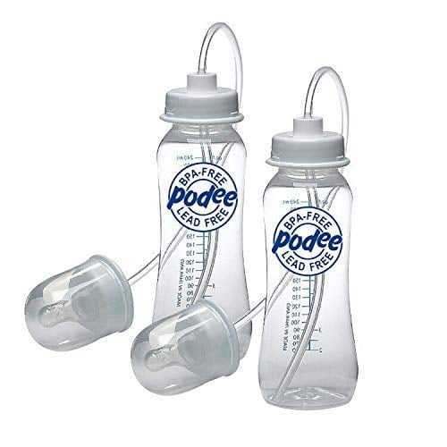 Podee Hands Free Baby Bottle - Anti-Colic Feeding System 4 oz (2 