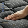 thumbnail image 3 of King Mattress Pad Quilted Fitted Mattress Protector Cooling Pillow Top Mattress Cover Breathable Fluffy Soft Mattress Topper with 8-21" Deep Pocket, Dark Gray, 3 of 7