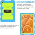 thumbnail image 3 of Dteck Kids Case for Samsung Galaxy A9 Plus 11-inch 2023 (X210,X215,X216),Heavy Duty Armor Rotating Stand Case Shockproof Hard Back Cover with Hand/Shoulder Strap,Blue Green, 3 of 9