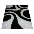 thumbnail image 5 of Rugsotic Carpets Hand Tufted Shag Polyester Eco-Friendly Area Rugs - 9'x12', Rectangle, Black White, Plain Solid Design, High Pile Handmade Anti Skid Rugs for Living Room, Bed Room K00077, 5 of 5
