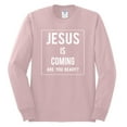 thumbnail image 2 of Wild Bobby Jesus Is Coming Are You Ready? Inspirational/Christian Men Long Sleeve Shirt, Light Pink, Small, 2 of 5