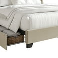 thumbnail image 5 of Castle Place Linen Platform Bed with Storage, Queen Size, Beige, 5 of 11
