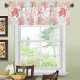 thumbnail image 4 of Kitchen Curtain Valance for Windows Nautical Theme Sea Turtle Coral 1 Panel, 54 x 18 Inch Rod Pocket Valance Window Treatments Short Curtains for Bathroom Bedroom, 4 of 6