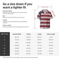 thumbnail image 5 of Fotbe America Flag Glitter Camisa Estampada de Manga Corta para Hombre, Casual de Verano, Estilo Playero, Sin Arrugas-X-Large, 5 of 5