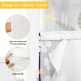 thumbnail image 3 of Spring Flowers No Hooks Shower Curtain with Snap-in Liner Retro Pastoral Orange Leaf Shower Curtains for Bathroom, Waterproof, Easy Install, Washable 48"x72", 3 of 9