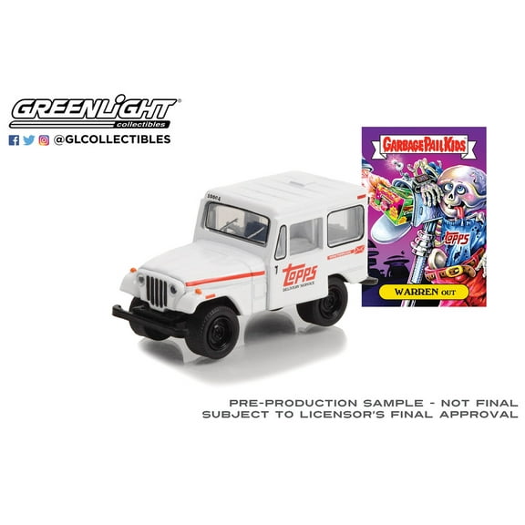 Greenlight 1:64 Garbage Pail Kid Sr 4 1975 Jeep Dj-5 Warren Out