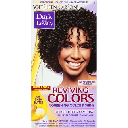 SoftSheen-Carson Dark and Lovely Reviving Colors Hair Color, 395 Natural Black