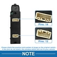 thumbnail image 4 of Interruptor de ventana eléctrica Unique Bargains No.KA5C66350 para el lado del conductor delantero del Mazda CX-5 2015-2017 Negro, 4 of 7