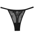 thumbnail image 2 of YWDJ Cheeky Underwear for Women Sexy Breathable Lace Lightweight G String No Show Low-waist Sexy Lace Seamless Mesh Love Print Breathable Brief Thong Black M, 2 of 3