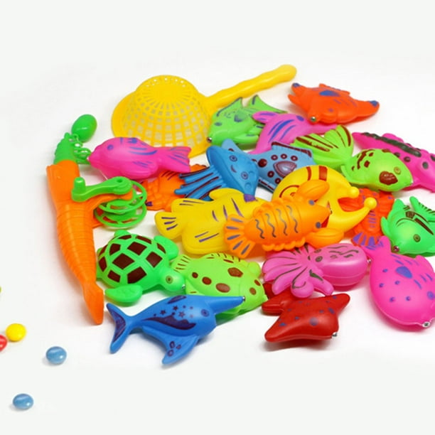 22PCS Bath Toys Magnetic Fishing Toy Assorted Funny Bathtub Toy