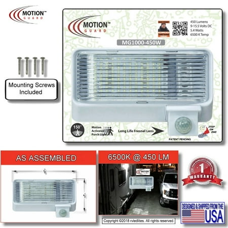 Mg1000 450 12 Volt Exterior Motion Rv Led Porch Light Security Mg1000 450 12 Volt Exterior Motion Rv Led Porch Light Security White Com
