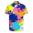 thumbnail image 4 of Wyobmus Novelty Hawaiian Button Down Shirts for Men Graffiti Print Shirt Oversized Tie-Dye Short Sleeve Turndown Collar Casual Shirts,Size S-5XL B-Multicolor, 4 of 4