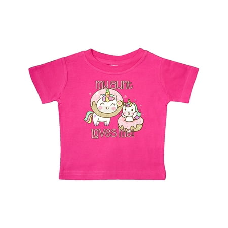 

Inktastic My Aunt Loves Me Unicorn Gift Baby Boy or Baby Girl T-Shirt