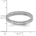 thumbnail image 5 of Sterling Silver Rhodium Plated Cz Ring (Size 8) Made In Thailand qr6925-8, 5 of 6