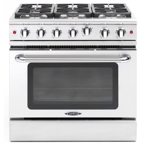 Capital Cooking MCR366-N 36 Inch Wide 4.9 Cu. Ft. Free Standing Natural Gas Rang