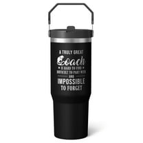 1pc coach 30oz Tumbler with Straw & Handle - Insulated Stainless Steel Cup | Holiday Gift for Man Women (Christmas, Valentine's, Birthday)