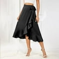 thumbnail image 2 of Vedolay Women's Skirts for Women Basic Casual A-Line Mini Flared Stretchy Skater Party Skirt,Black XL, 2 of 4