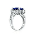 thumbnail image 2 of Bling Jewelry Womens Classic 5CT Blue CZ Sapphire Cubic Zirconia Halo Engagement Ring Silver Plated, 2 of 6
